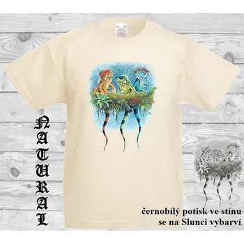 Chlapecké tričko detske-bavlnene_tricko_uv_potisk_leguan Barva: Natural - přírodní, velikost: 116