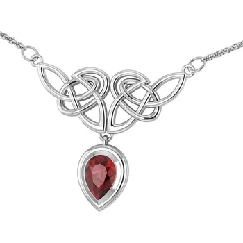 Náhrdelník VIOLETTA, náhrdelník s granátem, Ag 925