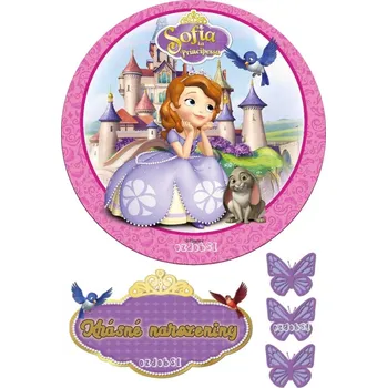 Jedlá dekorace na dort Princezna Sofie č.1 jedlý papír - Bez úprav
