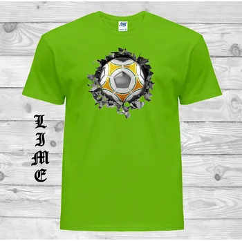 Chlapecké tričko detske-levne-bavlnene-tricko-potisk-fotbalovy-mic Barva: Lime - limetková, velikost: 116