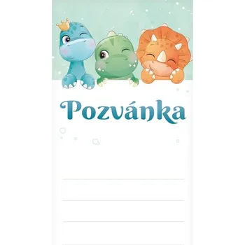 Pozvánka MFP Pozvánka P020 dinosauři 19 x 10 cm 10 ks