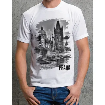 Pánské tričko tričko Praha 134 (tričko s městem)