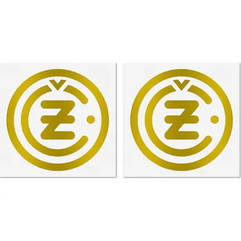 Samolepicí dekorace na vozidlo Samolepka ČZ zlatá 4cm - 2Ks