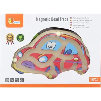 Hlavolam Dřevěný kuličkový labyrint - auto