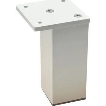 Nábytkové kování Interex design Nábytková noha QUAD / Bílá matná 100 mm