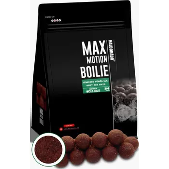 Boilies Haldorádó Max Motion Boilie Premium Soluble 24 mm - Kořenistá červená játra / Spicy Red Liver