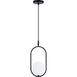 Černé závěsné svítidlo se skleněným stínidlem 18.5x15 cm Cordel – Candellux Lighting ID_1523846