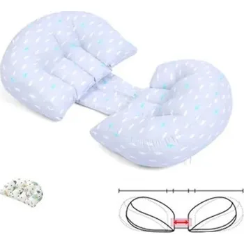 Kojící polštář Těhotenský podpůrný polštář Mothercare 56 x 35 cm - šedá velryba