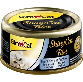 Krmivo pro kočku 6x70g GimCat ShinyCat - tuňák a ančovičky