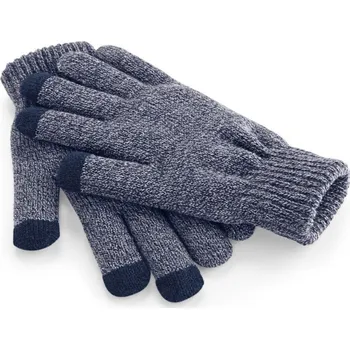 Rukavice Beechfield Rukavice na dotykový displej pletené B490 Barva: Modrá námořní melír, Velikost: S-M