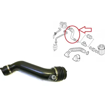 Turbodmychadlo Hadice plnícího vzduchu Fiat Ducato 2002-2006 2,3 od filtru do turba, 1365697080