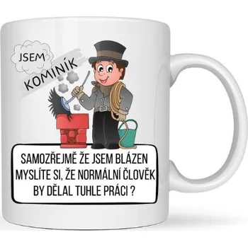 Hrneček - Jsem kominík 330 ml bílá/valentýn