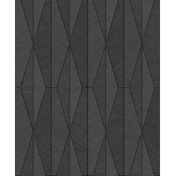 Tapeta Geometrická vliesová tapeta na zeď, černo-stříbrná, YSA303, Mysa, The Texture Book, Khroma by Masuree