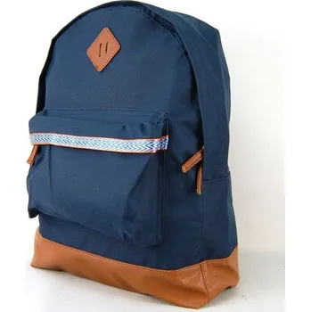 Školní batoh Modrý školní batoh s trendy prvky