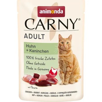 Krmivo pro kočku 24x85g animonda Carny Pouch - kuřecí a králičí