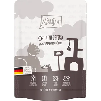 Krmivo pro kočku 6x300g MjAMjAM Quetschie - koňské s dýní