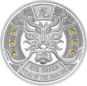 2024 - Stříbrná mince Rok draka - Crystal Coin