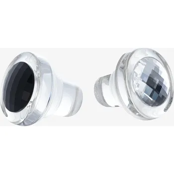 Sklenice Preciosa Skleněné zátky s českým křišťálem Preciosa, sada 2 ks, bílá, černá