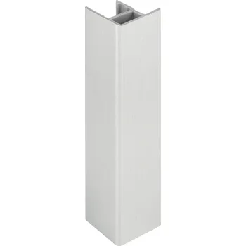 Stavební profil SCILM Rohová spojka pro sokl 90° / Kartáčovaný hliník 100 mm