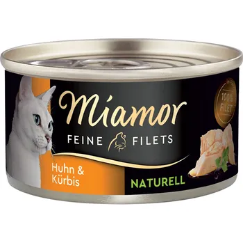 Krmivo pro kočku 24x80g Miamor Feine Filets Naturelle - kuře & dýně