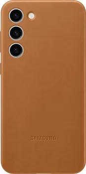Pouzdro na mobilní telefon Samsung Leather Case pro Samsung Galaxy S23 Plus Camel