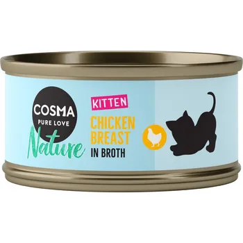Krmivo pro kočku 6x70g Cosma Nature Kitten - s kuřecím masem