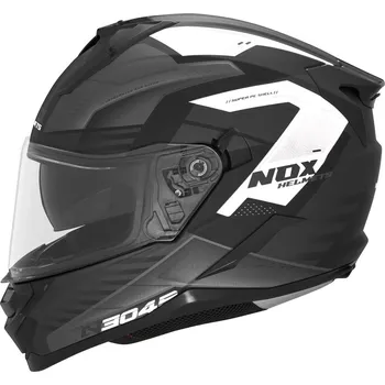 Helma na motorku Přilba N304S CARVER, NOX (černá matná,bílá) 2025 (Velikost: XL)