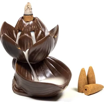 Vonná tyčinka Stojan na vonné jehlánky "Tekoucí dým" Hnědý lotos