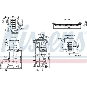 Palivový systém Chladič, recirkulace spalin NISSENS 989374
