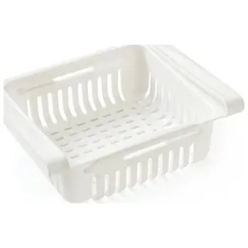 Příslušenství pro lednici Nastavitelná přihrádka do lednice | organizér do lednice - Bílý