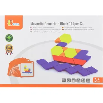 Dřevěná hračka Dřevěné magnetické tvary