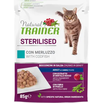 Krmivo pro kočku 12x85g Terska Adult Sterilised Natural Trainer wet cat