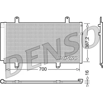 Výparník klimatizace Kondenzátor, klimatizace DENSO DCN51004