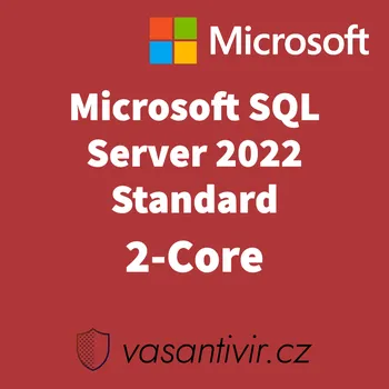 Operační systém Microsoft SQL Server 2022 standard 2-core, nová AKCE 7NQ-00162