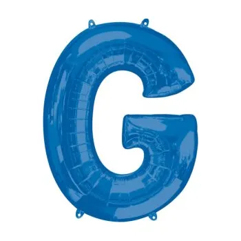 Amscan / Reithmüller Fóliové písmeno G modré, 83 cm