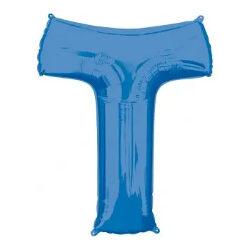 Balónek Amscan / Riethmüller Fóliové písmeno T modré, 83 cm