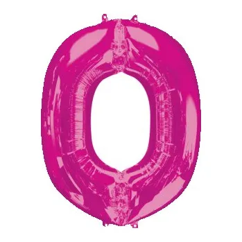 Balónek Amscan / Reithmüller Fóliové písmeno O růžové, 83 cm
