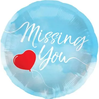 Balónek Folat Balonek fóliový s nápisem Missing you, 45 cm