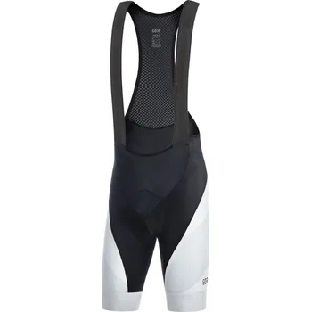 cyklistické kraťasy GORE C3 Line Brand Bib Shorts+-black/white - XXL
