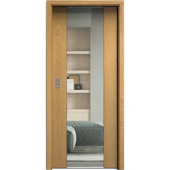 Interiérové dveře SAPELI HARMONIE KOMFORT M40 - DÝHA - POSUVNÉ DVEŘE VČ. ZÁRUBNĚ - dub natur Průchozí šířka (cm): 60, Průchozí výška (cm): 197, Typ skla: Čiré sklo