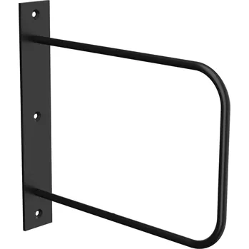 Nábytkové kování Walteco Konzole BEND, 220x230mm, nosnost 30 kg, matná černá