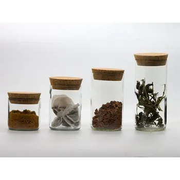 Dóza na potraviny Sada 4x Eko uzavíratelná dóza (z lahve od vína) čirá (16 cm, 13 cm, 10 cm, 7 cm, š 7,5 cm)