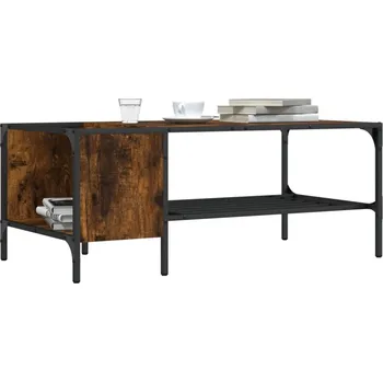 Konferenční stolek vidaXL Konferenční stolek s regálem 100x51x40 cm kompozit [837732] Barva: kouřový dub