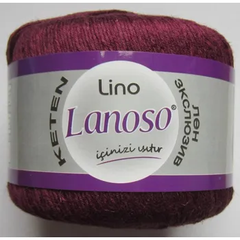 Příze Příze Lino 978 vínová chladná Lanoso