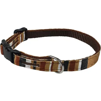 Obojek pro psa BAFPET Popruhové obojky PROUŽKY Barva: Hnědá, Rozměr: 10mm x 18-26cm 18105PS