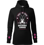 STRIKER Dámská mikina Bostonský teriér Barva: Černá, Velikost: M