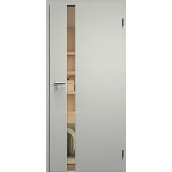 Interiérové dveře SAPELI HARMONIE KOMFORT M83 - CPL LAMINÁT - OTOČNÉ DVEŘE VČ. ZÁRUBNĚ - šedá Průchozí šířka (cm): 80, Průchozí výška (cm): 197, Typ skla: Planibel bronz