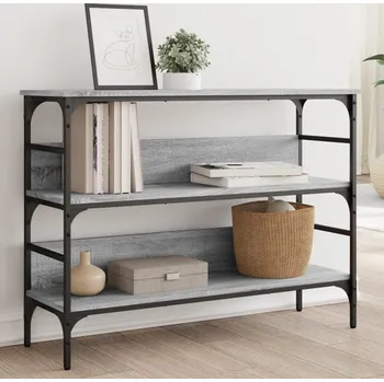 Konzolový stolek vidaXL Konzolový stolek 100 x 32 x 75 cm kompozitní dřevo [839059] Barva: šedá sonoma