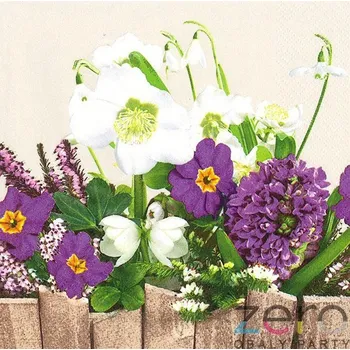 Papírový ubrousek Ubrousky Maki 7320523 jaro v truhlíku