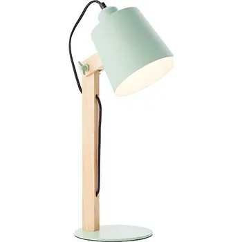 Lampička Brilliant 92716/04 Stolní lampa SWIVEL zelená + dřevo